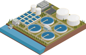 Water Treatment Plant Isometric